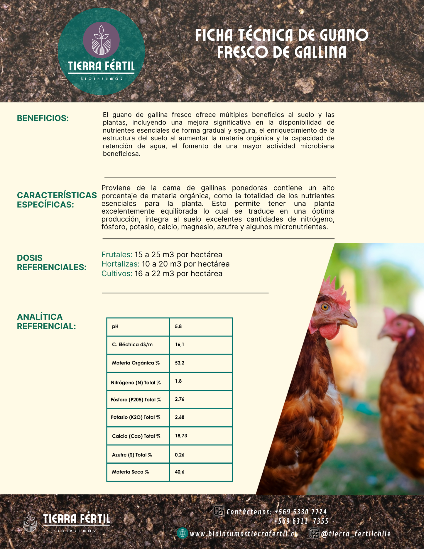 Guano Fresco de Gallina