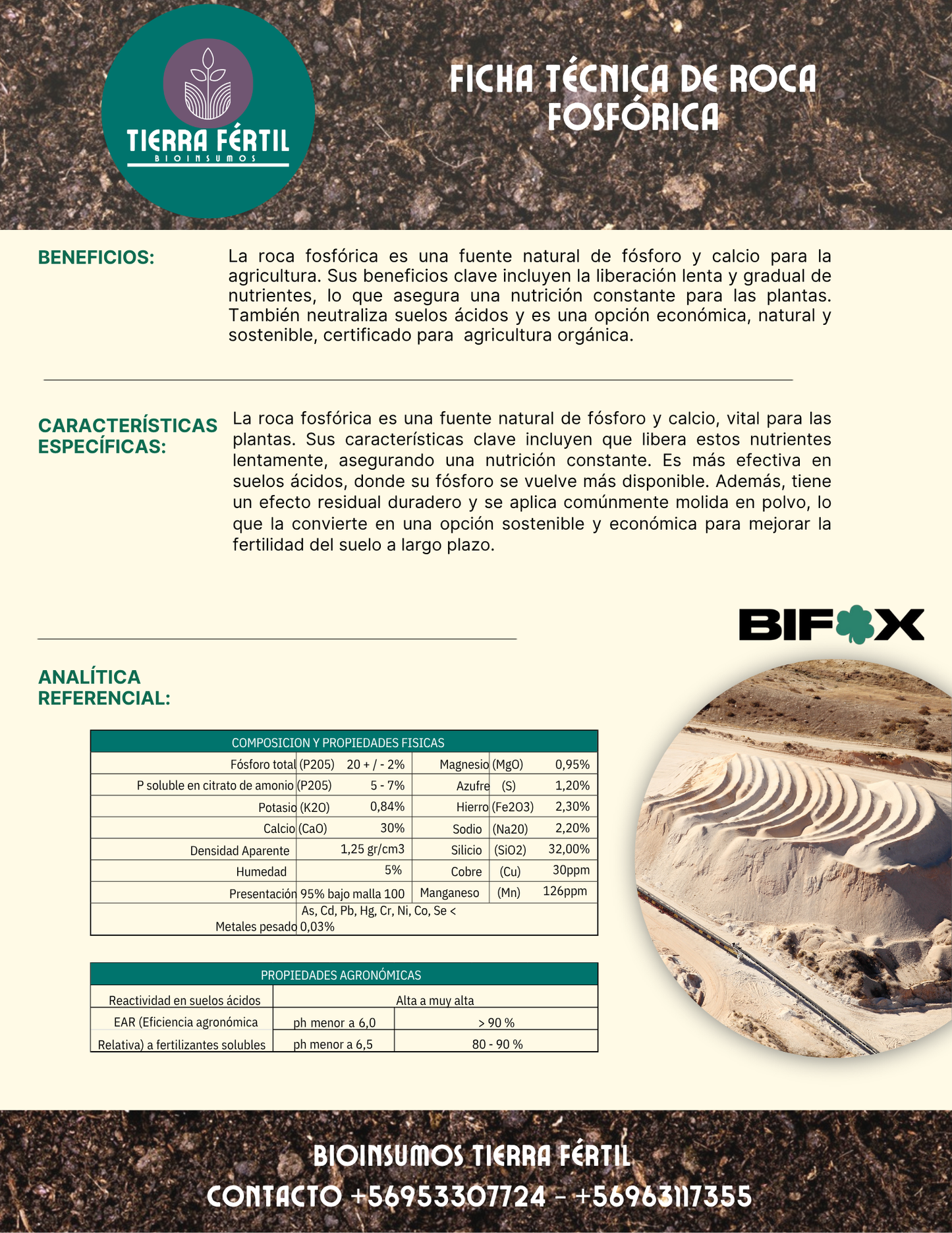 Roca Fosfórica Bifox Orgánica