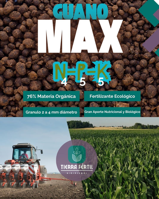 Guano Granulado - Fertilizante Guano Max 4-5-5 NPK