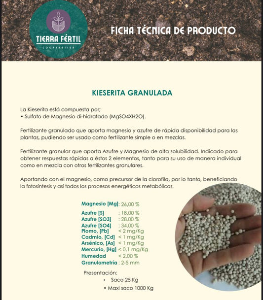 Kieserita Granulada