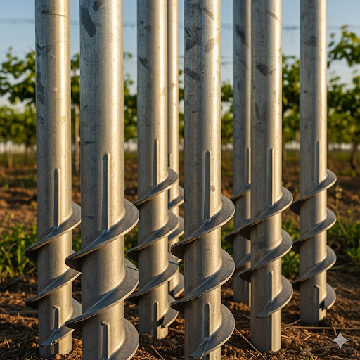 Polin Galvanizado con Barreno - Acero Ecológico